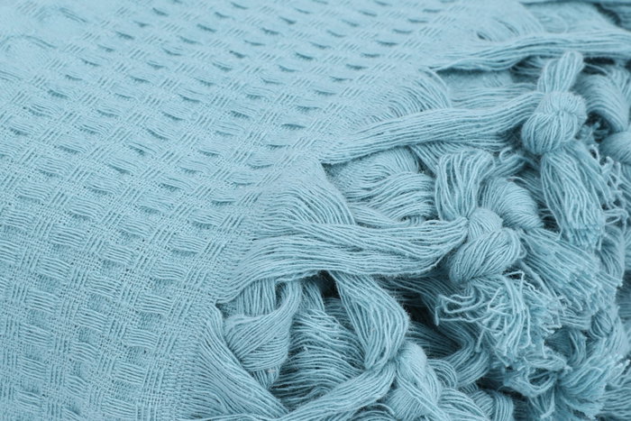 L'essentiel linge de maison Sábana doble de piqué Verde petróleo